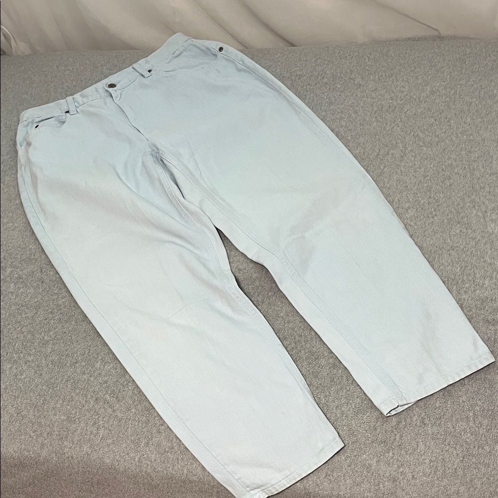 Vintage 90s Lizwear Jeans Size 16 Petite Baggy Lightwash High Rise Relaxed